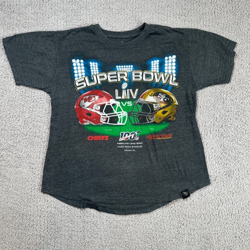 Super Bowl LIV Chiefs vs 49ers Graphic T Shirt Mens M Gray Brooklyn Standard